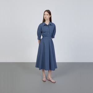 [쥬크]셔츠형 하프 슬리브 원피스 (Z252PSE101)