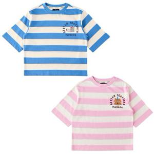 [블루독8-키즈] 택1 블루 스트라이프7부도기티셔츠 간절기 반팔 티셔츠 두돌선물 초등학생 25A1533104