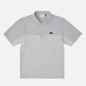 M 윌슨반팔티 LQC W243001GPS73-KHA 경량 우븐 카라 반팔티