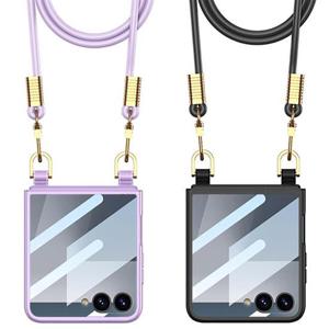 갤럭시Z플립7 제트지 심플 크로스 바디 스트랩 슬림 하드 케이스