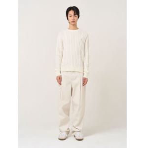 [플랙진]남성 케이블 크롭 니트 (PWTH1NTL07M)