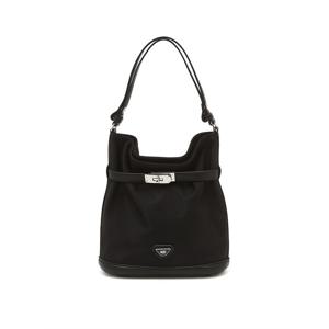 [닥스] 25FW PREMIUM 여성 나일론 버클 장식 버킷백 DNGF5F654BK