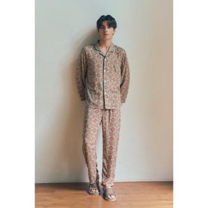 와코루 남성잠옷 화려한 모티브의 수입 레이온 고급잠옷 (WPA2505M)