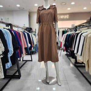 [조이너스]여성 정장 24신상 카라넥 롱  A라인 여름 브랜드 원피