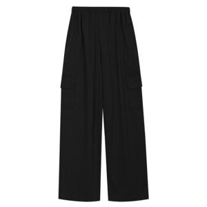 [모로엠]남성 캐주얼 카고 롱버전 와이드팬츠 5C-PTA-Q017-블랙