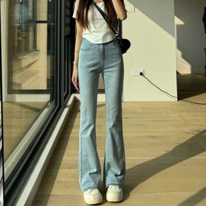 플레어 세미 부츠컷 하이웨스트 연 청바지 UFR-161843 하이웨스트