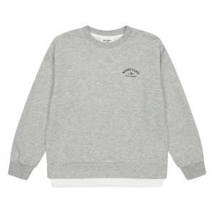 에꼴리에 남아 레터링 레이어드 맨투맨 티셔츠 23C0401_GY