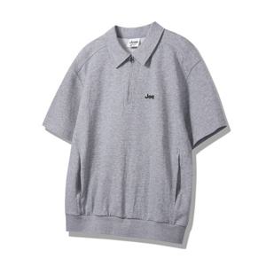 [지프]JP2TSU114 카라넥 반팔 맨투맨 2024년 멜란지그레이 티셔