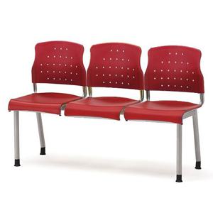 레인보우연결의자(3인석)-레드 의자 사무용의자 장의자 로비의자 연결의자 대기의자