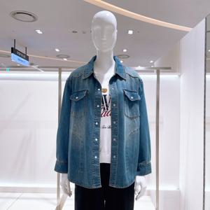 [비지트인뉴욕] 포켓 포인트 워싱 데님 셔츠 VB9LS1B