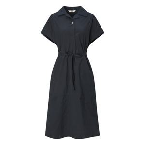 닥스 여성 25SS 네이비 절개장식 오픈카라넥 나일론혼방 반소매 롱원피스 DLDR5B501N3