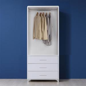 우아미가구 다화 드레스룸 3단 서랍 오픈형 옷장 800