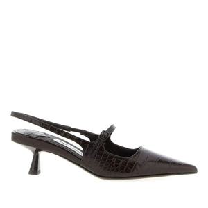 지미추 DIDI 크로커다일 프린트 가죽 슬링백 DIDI45CCL CHOCOLA