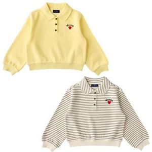 [블루독8-키즈]택1 옐로우 카라스웨트셔츠 여아 사카리바 티셔츠 두돌선물 초등학생 25A3533452