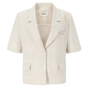 [에이비에프지]백 언발란스 트임 포인트 반팔 데일리 재킷 APZ3HJ04H