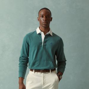 [25FW 신상 할인 20%] 솔리드 포켓 럭비 셔츠 (그린) (BBNTMNF301)