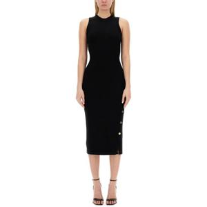 모스키노 버튼 슬림 핏 슬리브리스 원피스 04930504 0555