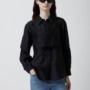 [쥬크]오버핏 시스루 블라우스  뷔스티에  Z253MSC001