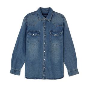 [뱅뱅]남녀공용 가슴 포켓 긴팔 데님 남방 (NSLD62)