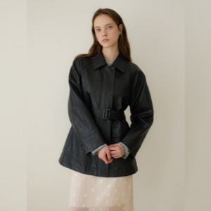 [올리브데올리브]트렌치형 인조가죽 자켓 (OL5AJ807-GB)