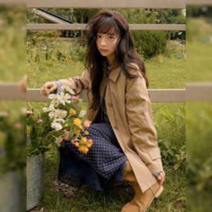 [올리브데올리브]탈부착 배색후드 트렌치자켓 (OW5AR810-GB)