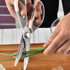 멀티 스텐 주방 가위 2p 세트 핑크 생선 고기 뼈