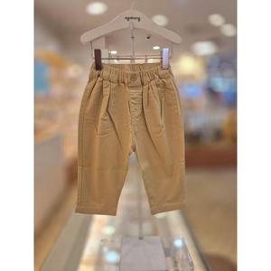 아가방 세이브존03 아가방 베이지 리프 우븐 주름 바지 AT01Q552004A