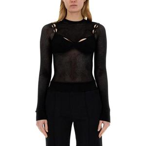 오프화이트 긴팔 티셔츠 OWHT020 S24KNI0011010 Black