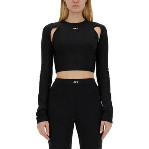 오프화이트 긴팔 티셔츠 OWAD211 C99JER0011001 Black