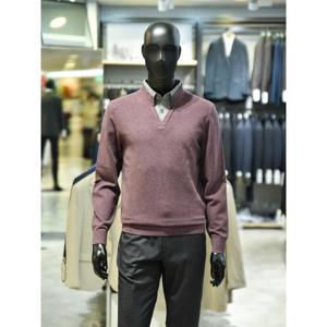 오스틴리드 세이브존03 가을 브이넥 솔리드 레이어드 니트 AWT37625