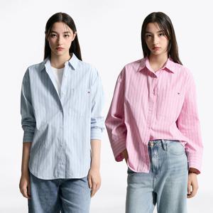 [공식][타미힐피거] 스트라이프 포플린 이지 셔츠 2종 택1 (T22F6WSH031WT2)