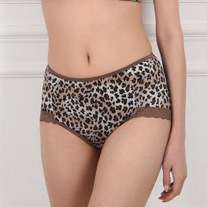 (디올라)(PT6764)호피 레이스 노라인 맥시 팬티