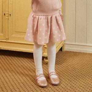 [치크(키즈)]리본 카라 하트 자카드 스커트 세트 하의 CKSV24W6G