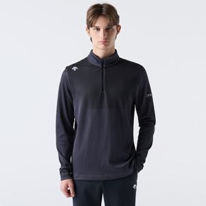 [데상트공식] 러닝 소프트 앤 리브드 반집업 긴팔 티셔츠 SQ323RTL97