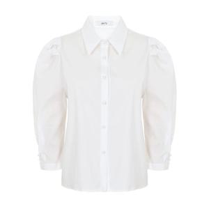 [에이비에프지]퍼프 소매 포인트 7부 면 남방 APY4QB041J