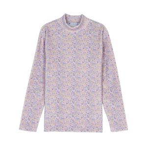 [뱅뱅]여성 밍크 기모 플라워 반폴라 티셔츠 (NTL657)