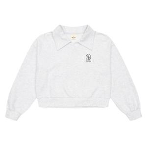 [에꼴리에]MARIO여아 오픈 카라 맨투맨 티셔츠 23QT753_GY