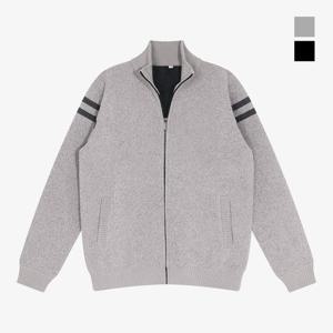 클라우스 남성 기모안감 골프 니트집업 자켓 KLFMOT4433_GY IS