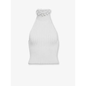 [ALAIA] 라프리마 여성 티셔츠 앤 탑 비스코스 홀터 AA9H1347K107B 0 BLANC /12