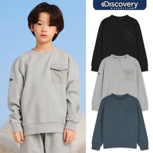 [디스커버리키즈]키즈 포켓 포인트 기모 맨투맨 DKTR53056