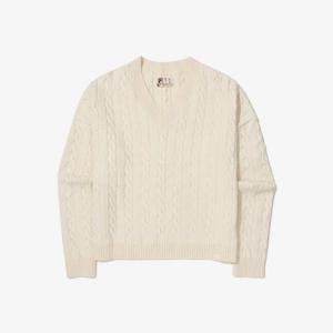 M 휠라키즈긴팔티 KQC FS2STG3391F-CRM CASA FILA 브이넥 니트