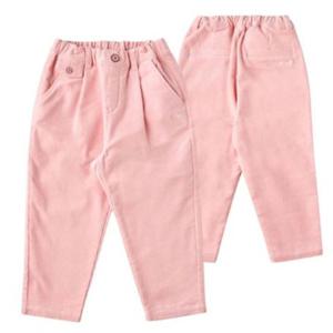 [블루독8-키즈] 핑크 세미배기코듀로이팬츠 골덴 여아 기모바지 두돌선물 초등학생 25C7541050
