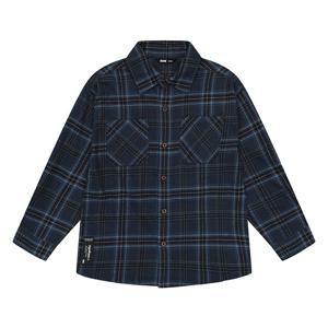 소이 남아 아웃포켓 체크 셔츠 21W5331_BL