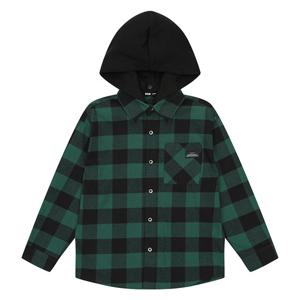 소이 남아 후드 탈부착 체크 셔츠 21W5332_GN