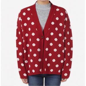 [뱅뱅]여성 루즈핏 도트 가디건 (NUYW63)