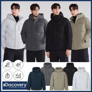 디스커버리 25년 겨울 신상 남성 레스터G 구스다운 후드숏패딩 점퍼/거위털자켓/세미오버핏/발수/방풍/기능성캐주얼 DMDJ61056-DXMIA