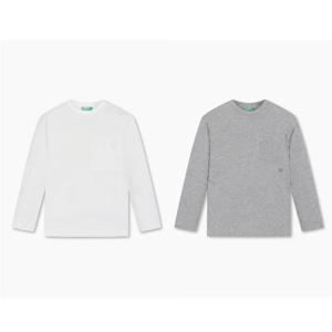 [베네통 키즈] 포켓 티셔츠 3I1XC10QS_2종택1