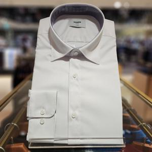 [레노마] 스판 트윌솔리드 스냅카라 일반핏 RZRSG0010WH