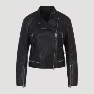 톰포드 어시메트릭 지퍼 스냅 칼라 가죽 재킷 CSL788 LEX402 LB