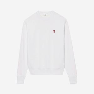 [아미]아미 스몰 하트 로고 스웨트셔츠 화이트 USW001-730-100